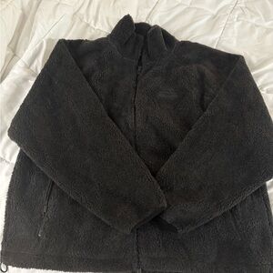Essentials Men's Black Zip Up Fleece XL